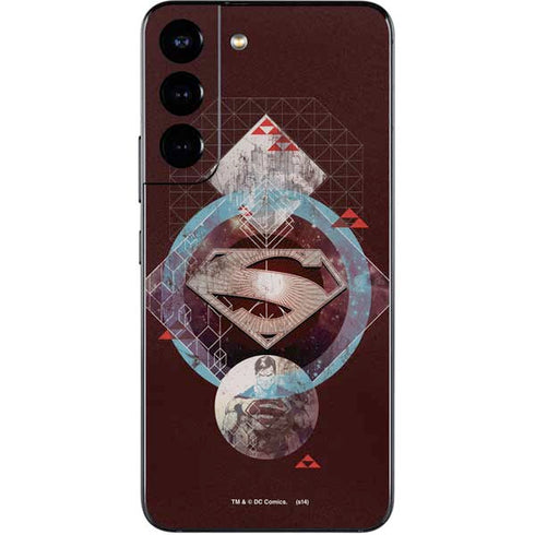 DC Comics Superman Purple Abstract Collage Galaxy S22 Skin